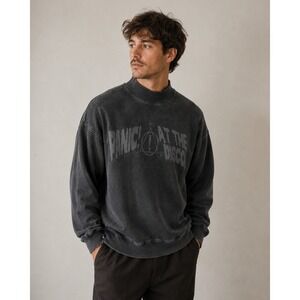 Panic At The Disco‎ Band Graphic Mock Neck Sweatshirt Men's Gray